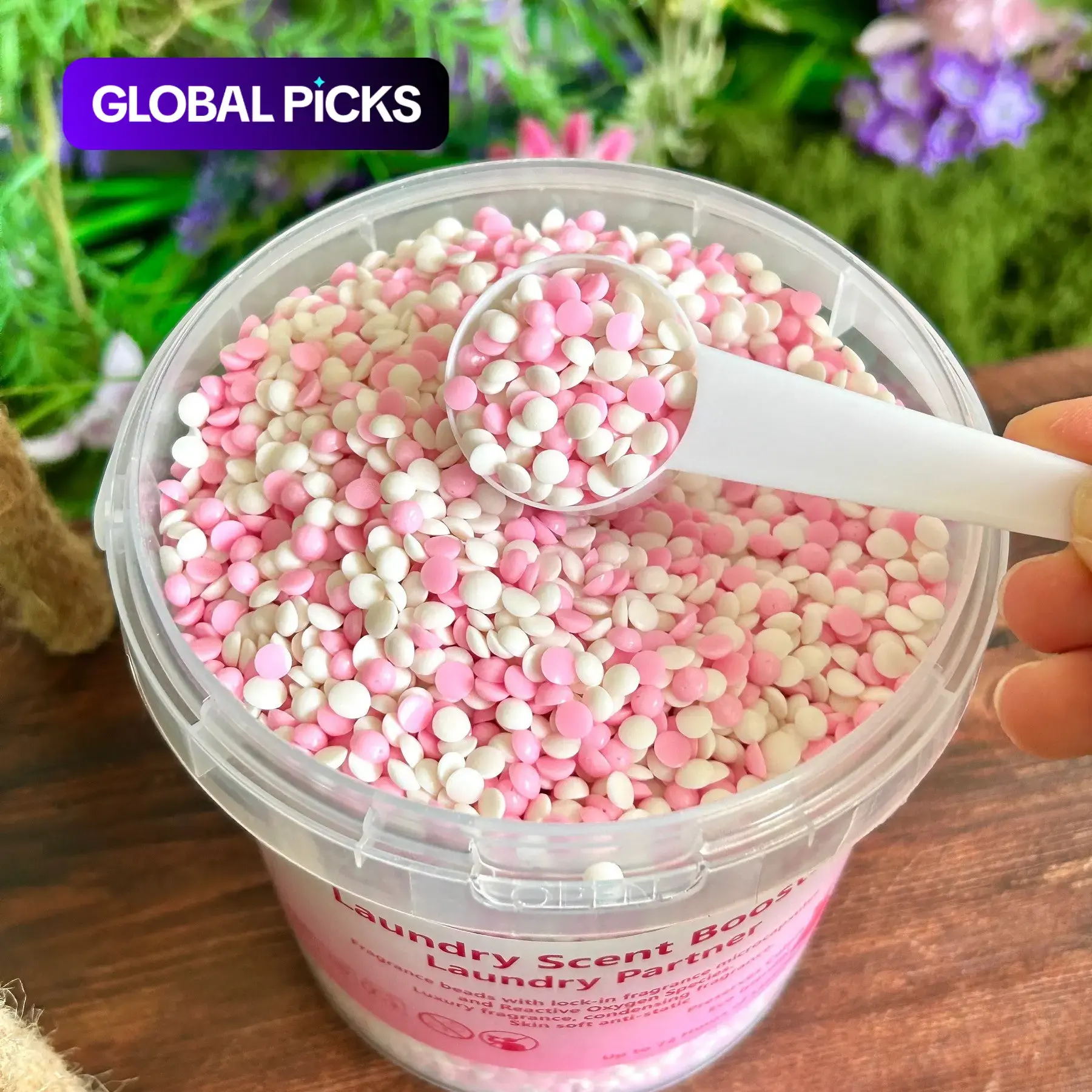680/900g Aromatherapy Laundry Beads, Long Lasting Fragrance Luxurious Fabric Softener, Laundry Scented Beads 🌸 Cherry Blossom Series  Scent , HE Compatible, Anti-Static Portable Clothes Cleaner for Home & Travel Use
