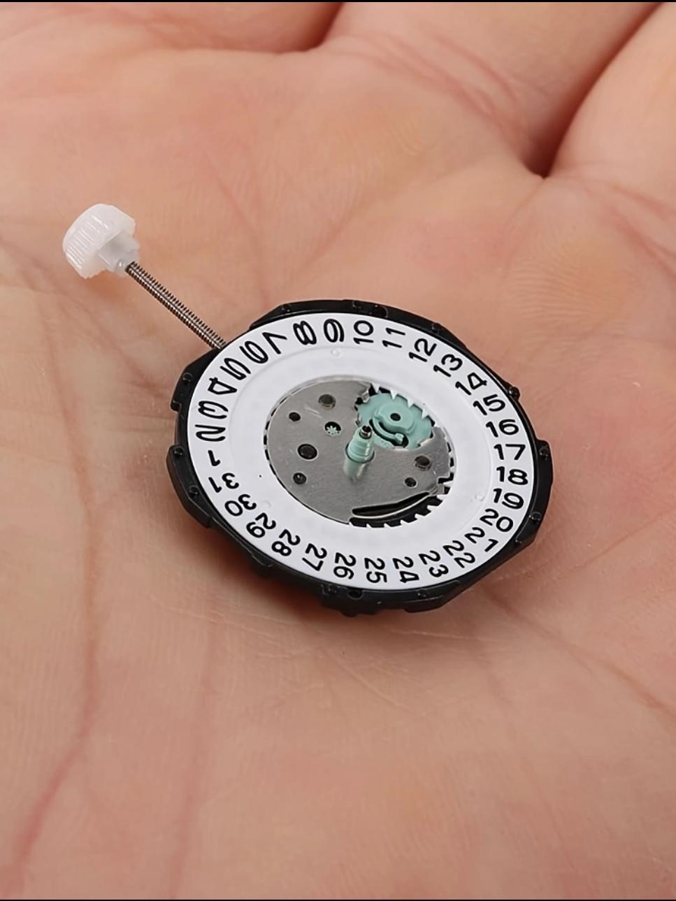 4 pieces SL28 single calendar quartz watch movement replacement parts - no battery, small watch movement replacement parts, easy to install metal accessories for watchmakers, suitable for watch repair