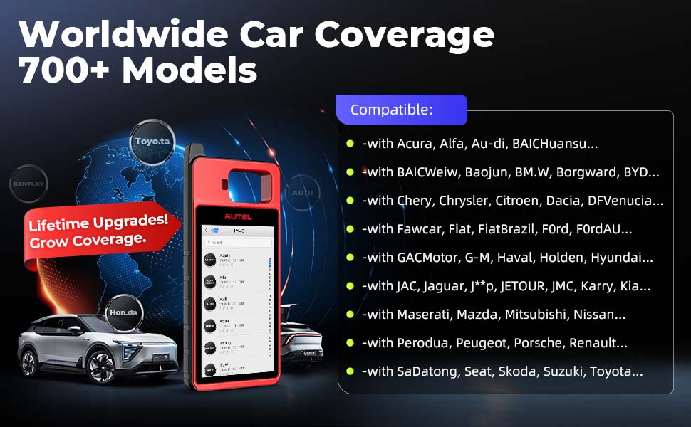 Autel MaxiIM KM100E Proğramming Car Diagnostic Scan Tool, Auto VIN Scanner, Built-in APB112, OBD Learning On 95% Car, Free Lifetime Updates, Same as KM100/KM100X Lite of IM508S IM608 PRO 2