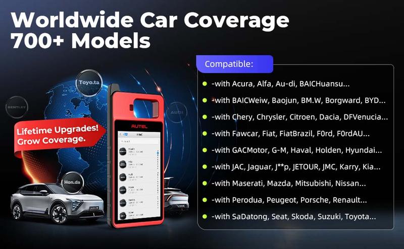 Autel MaxiIM KM100E Proğramming Car Diagnostic Scan Tool, Auto VIN Scanner, Built-in APB112, OBD Learning On 95% Car, Free Lifetime Updates, Same as KM100/KM100X Lite of IM508S IM608 PRO 2