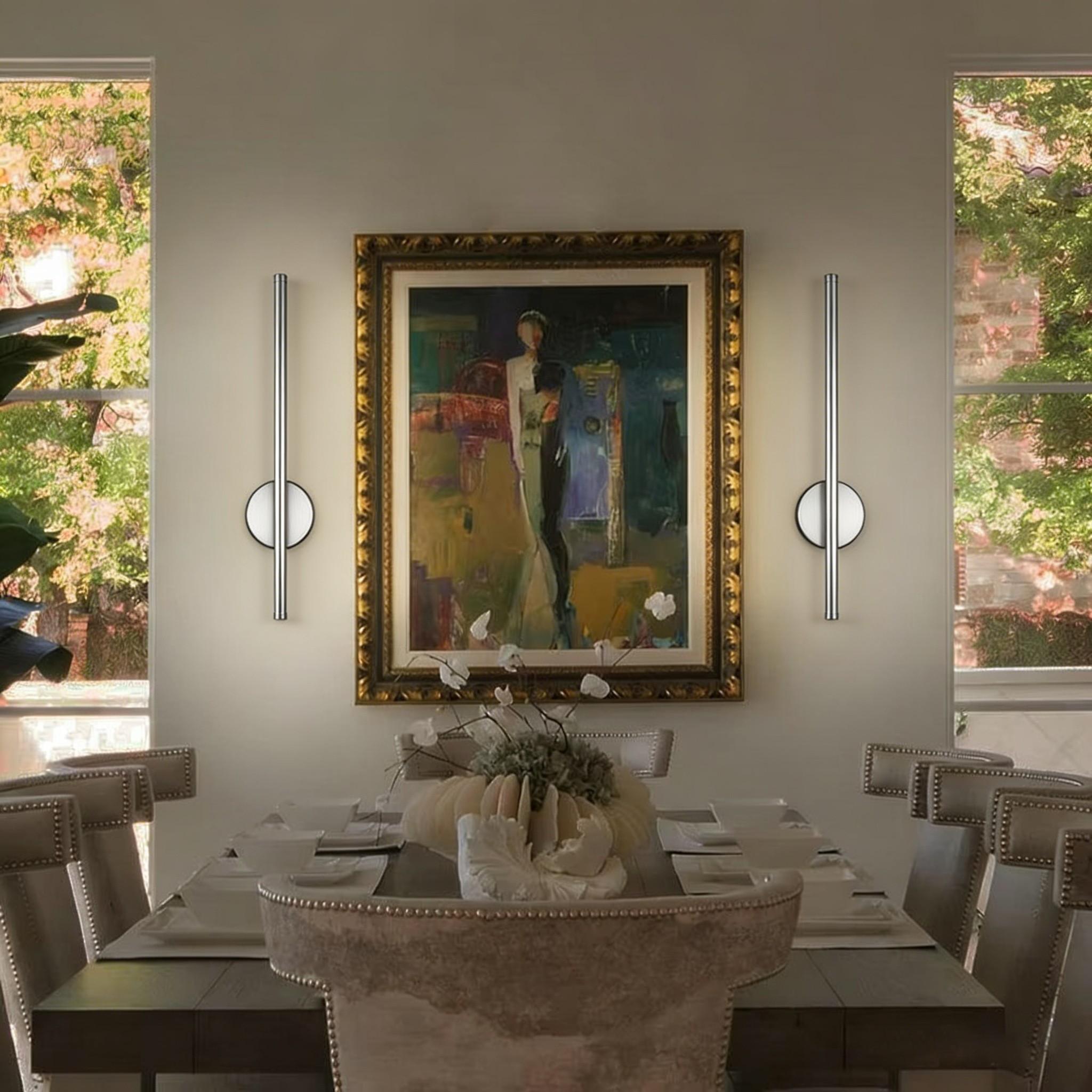 Silver Wall Lamp with USB Charging, Powered By 4000mAh Battery, Magnetic Mount For Wiring-Free Installation, Remote-Controlled Dimmable Indoor Decorative Wall Lamp, For Bedroom，Bedside, Hallways, and TV Walls