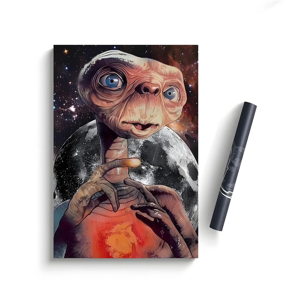 Alien Movie Retro Poster Self-Adhesive Waterproof Art Sticker, Aesthetic Minimalist Wall Poster for Coffee Shop, Bar & Home Room Decor