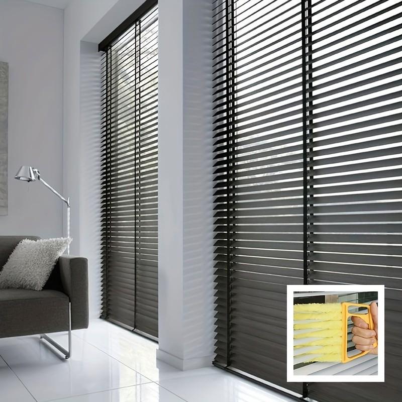 1pc Washable Microfiber Window Blind Cleaner Duster Tool - Handheld Shutter Brush for Fast Dust Removal - Air Conditioner Fin Cleaner & Vent Brush - Home Cleaning Supplies for Window Slats & Shutters