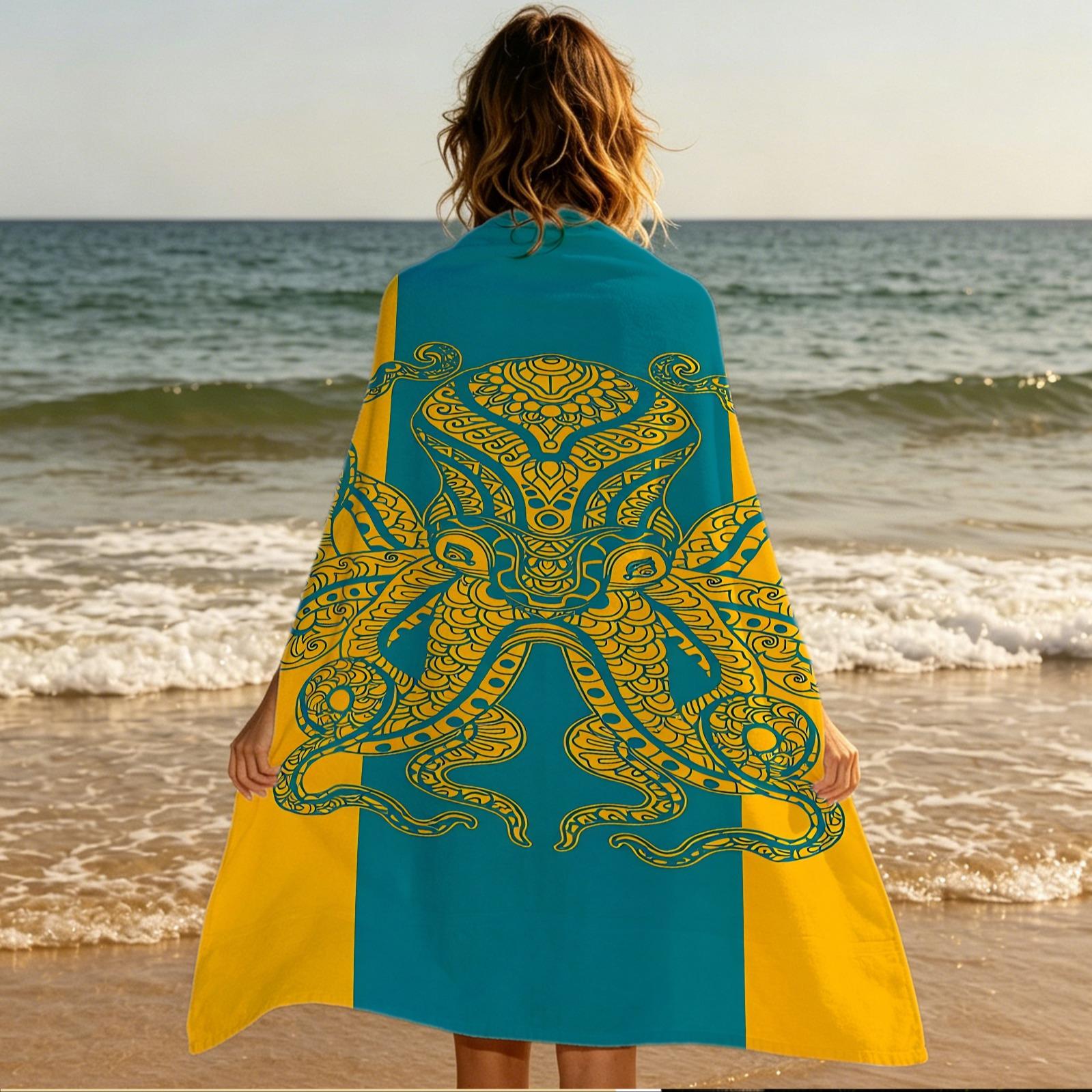 Exotic Tribal‑Style Marine Life Beach Towels, Ethnic‑Style Marine Animal Print Beach Towels, and a Variety of Bohemian‑Patterned Oversized Pool Towels—All Made From Quick‑Drying Microfiber Fabric—to Help You Create a Unique Summer Travel Look
