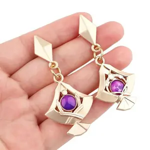Anime Genshin Impact Anime Yae Miko Vision Cospaly Props Metal Alloy Earring Ear Studs Jewelry Women Accessories Gift for Fans