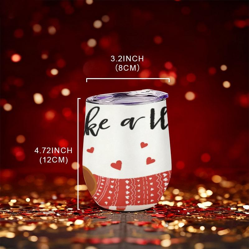 12oz Digital Printed Thermos Bottle, Cute Cartoon Dachshund "Make a Wish" Design, Insulated Stainless Steel Material, Perfect for Daily Use & Outdoor Activities, Stylish & Durable Drinkware for All