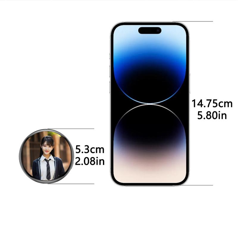 Electronic Anime Pin with HD Touchscreen, Digital Photo Pixel Display, Custom Kawaii Badge, Christmas Gift, Unique Collectible, Pin Included