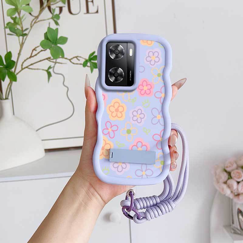 1 Piece Colorful pictures For OPPO K10 5G Non-Slip With Lanyard And Stand Flexible Design Ideal For Formal K10 5G