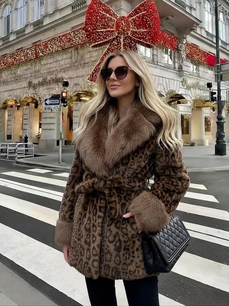 Women's Faux Fur Coat, Winter Fashion Long Sleeve Jacket, Casual Warm Outerwear, Stylish Daily Wear, Perfect for Cold Weather