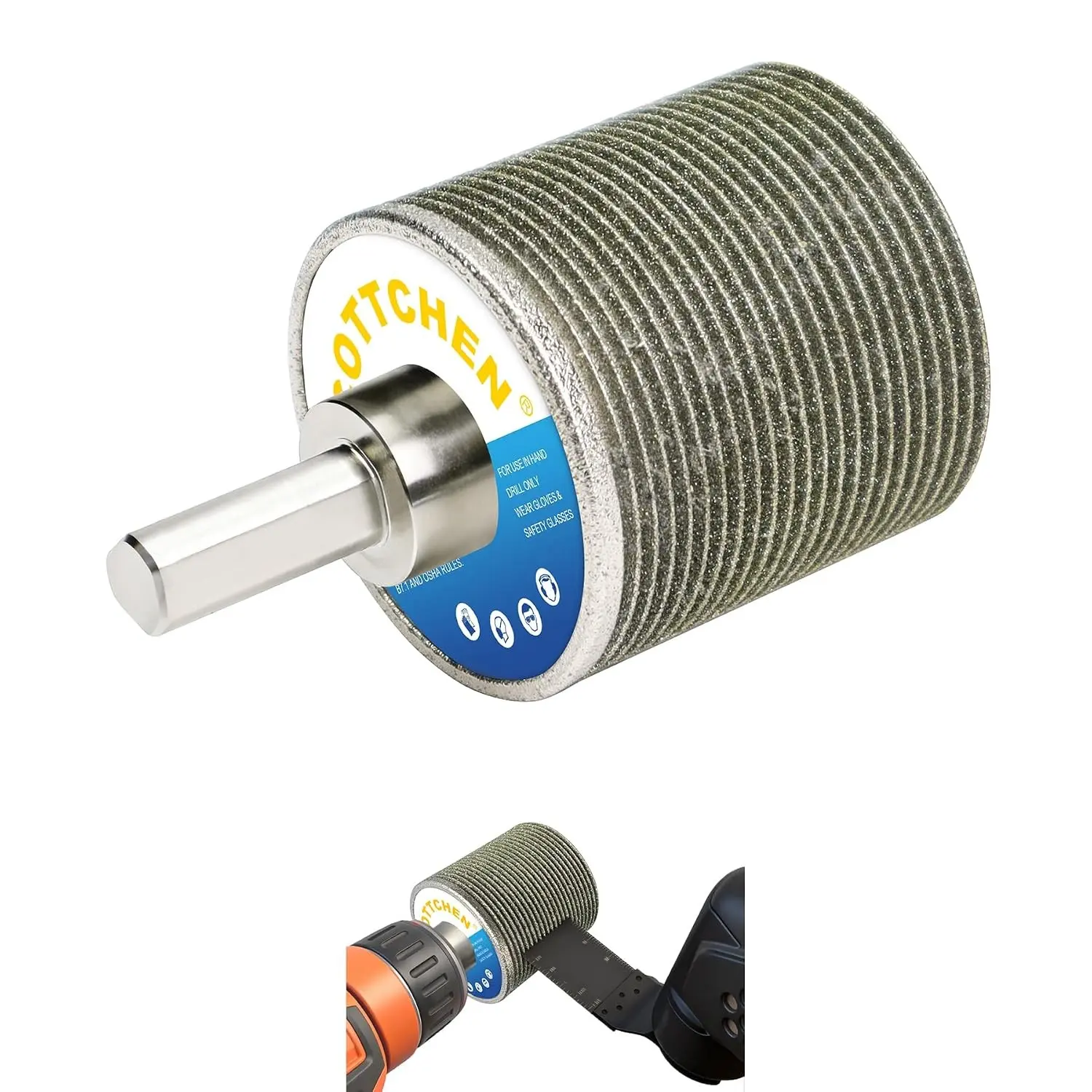 Oscillating Saw Blade Sharpener Re-Sharpens Dull Saw Blades Diamond Oscillating Multi-Tool Blade Sharpener for Hand Drills Upgraded Frameless Design Quickly Restores Dull Blades