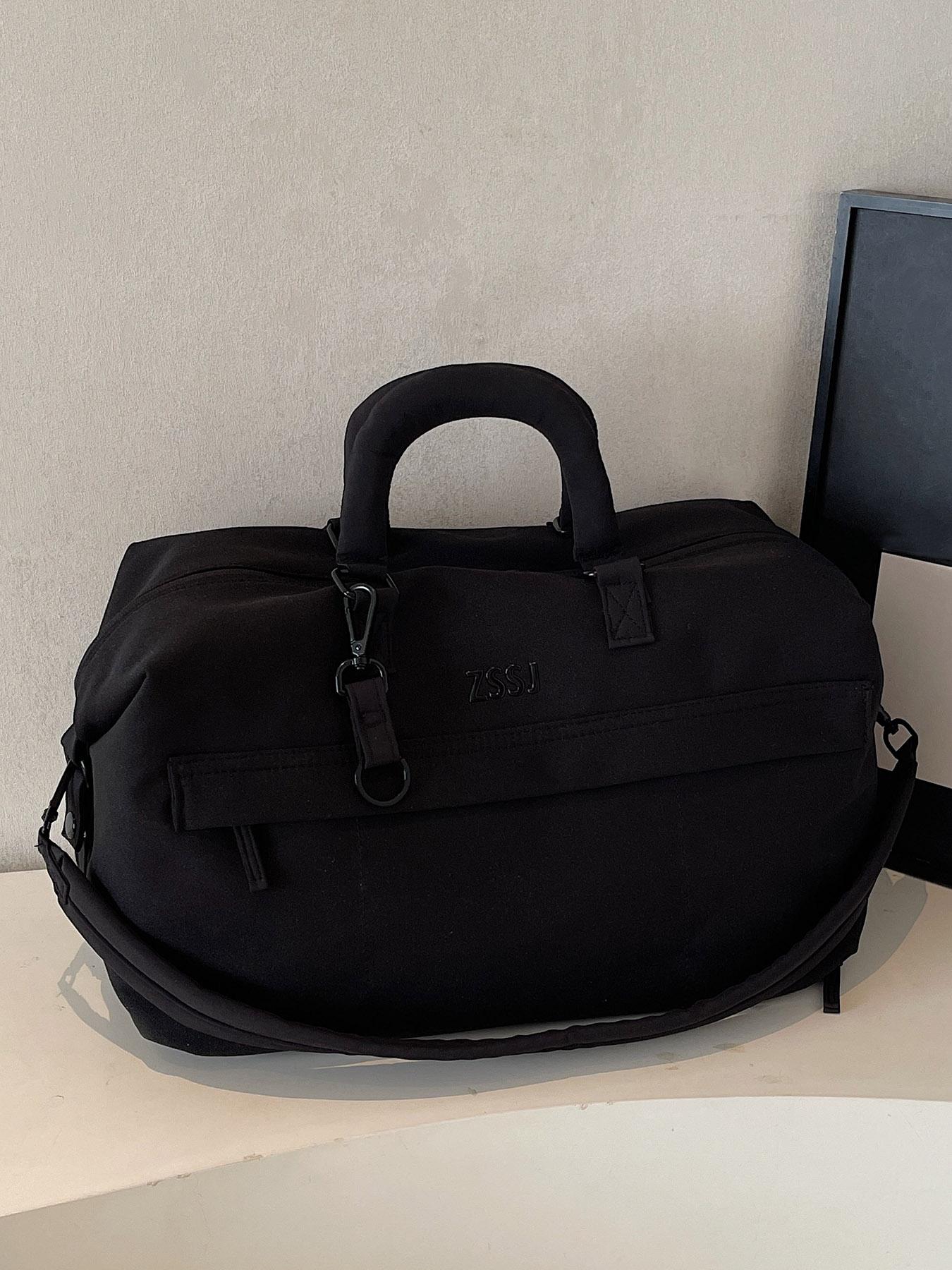 Cylindrical tote bag, Casual crossbody bag, a large capacity storage bag suitable for short trips, can be worn as a fitness bag cross body, durable and lightweight sports training and travel bag with multiple compartments for easy organization
