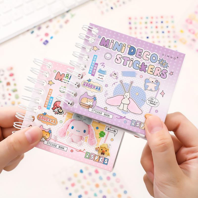 25 Sheets Mini Fairy Tale Sticker Book 2.0 Series Handmade Decoration, Creative Collage Materials DIY Scrapbook Diary Frame Background Gift Packaging Greeting Card Phone Case Water Cup Sticker Album