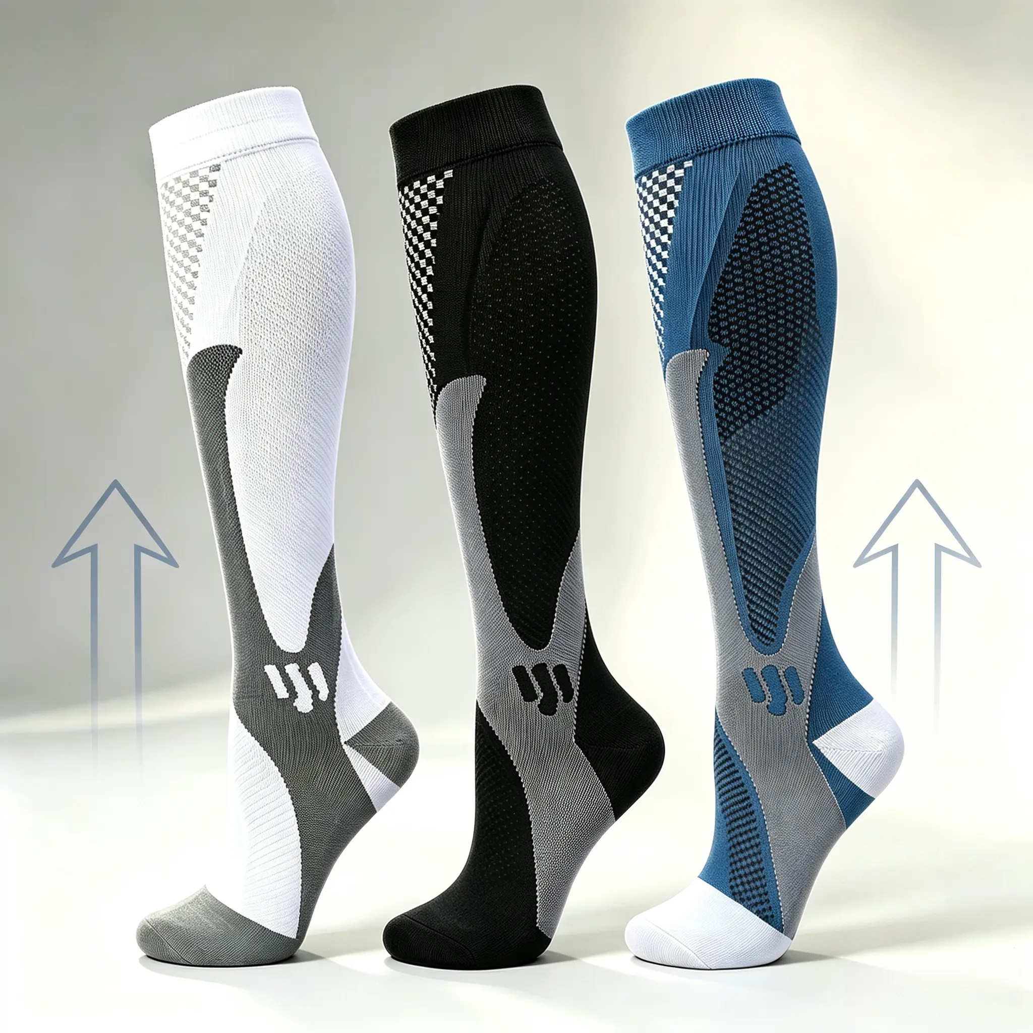 Compression Socks 3 Pack, 15‑20 mmHg Compression Socks for Men & Women, Comfortable Durable Supportive High‑Performance Breathable Fabric Socks for Daily Wear & Active Lifestyles`