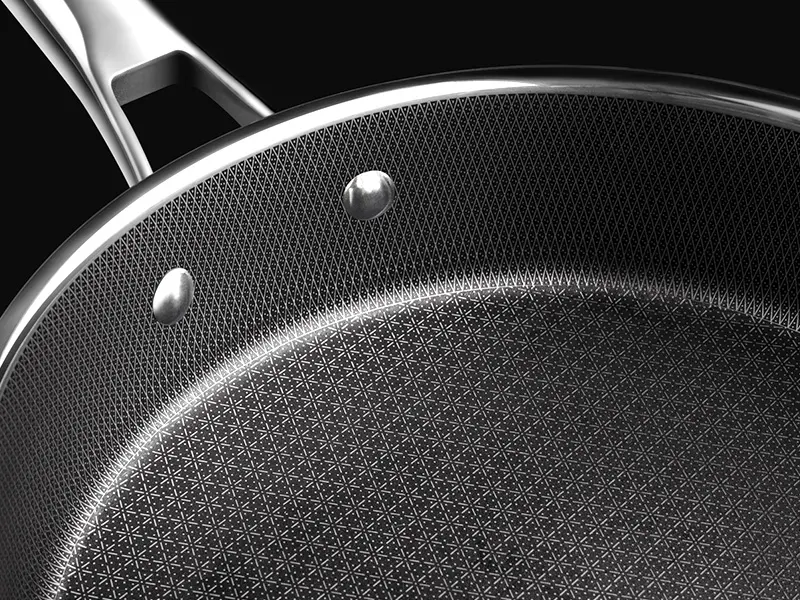 SNOWCLAD 10/14-Piece Thermal Hybrid Nonstick Metal Cookware Set