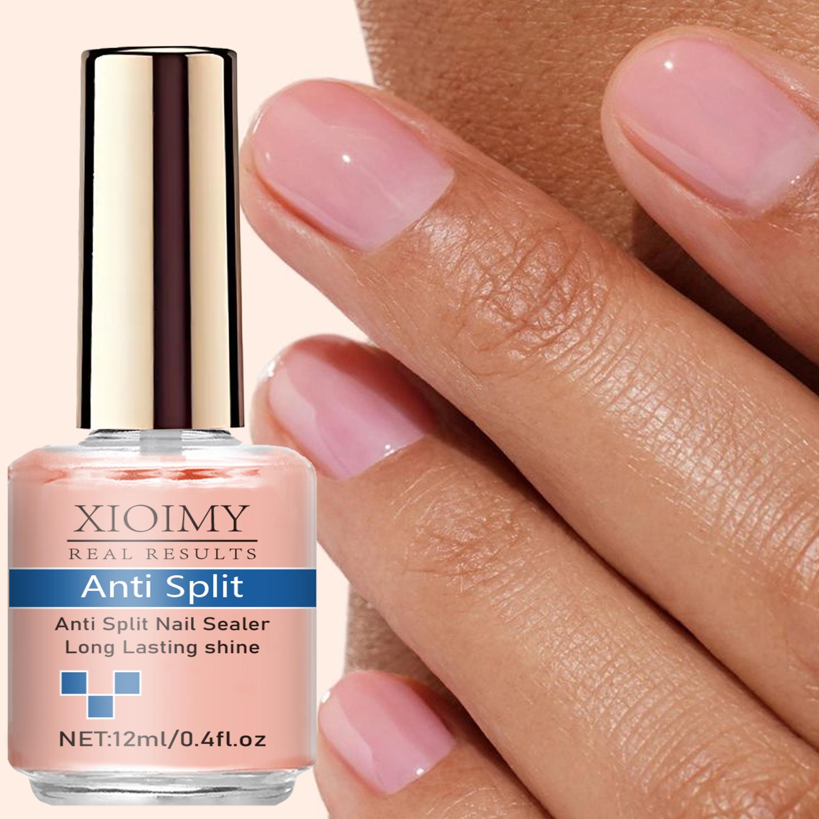 Xioimy 12ML Natural Nail Strengthener with Keratin, Super Effective Anti-Crack Care, Nourishing Healthy Nails, Fast-Drying Non-Irritating Formula