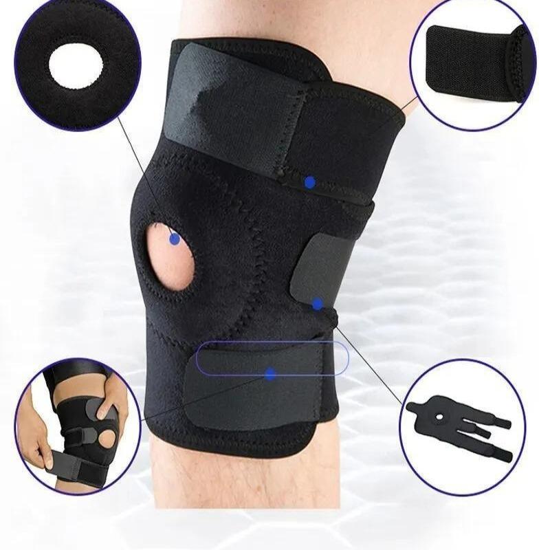 Knee Brace with Side Stabilizers Breathable Adjustable Knee Support Suitable for Sport Training and Knee Pain