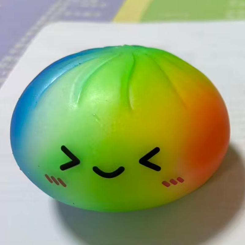 Big Expressive Dumpling Squishy Mysecret Bun Blind Box Fidget Toy, Random Style Soft TPR Stress Relief Unboxing Surprise, Great Valentine and Easter Presents for Adults to Exchange Gifts