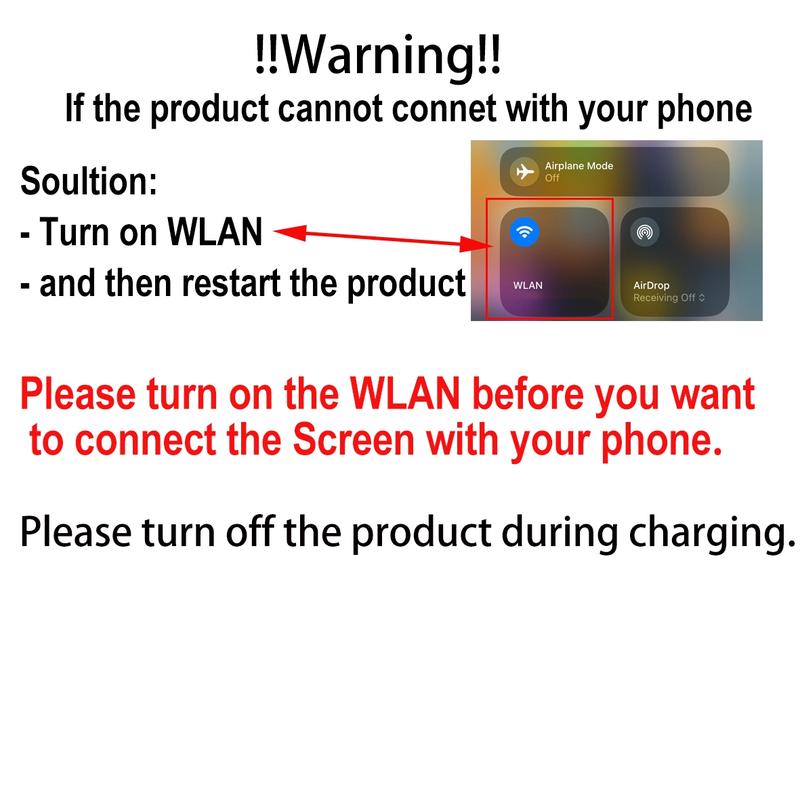 Wireless Magnetic Phone Screen, Rechargeable Wireless Phone Screen, Remote Control Phone Selfie Screen, Magnetic Smartphone Holder, Phone Accessories for Home & Office