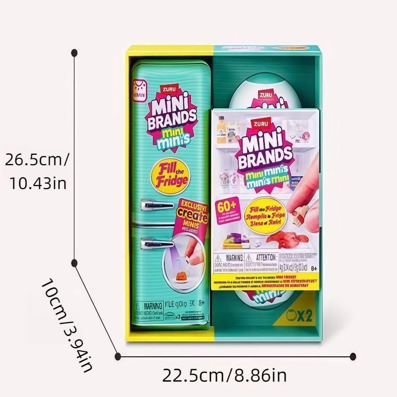 Mini Fridge Set with Miniature Food Models, UV Light, DIY Design, Easy Storage, Perfect Gift for Friends and Lovers