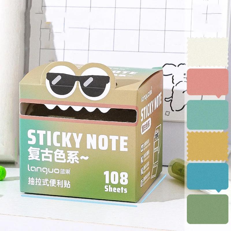 Random Color Cute Monster Pattern Sticky Notes, 105pcs/box Creative Multi-Purpose Sticky Notes, Sticky Memo Pads for Home, School and Office, Sticky Labels #GLOBAL PICKS