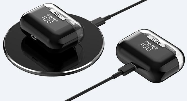 TOZO-Crystal Buds Bluetooth 5.3 True Wireless Stereo Earbuds IPX8 Waterproof Audio Digital Earphones Headphone Space Electronic Headset in-ear earphone FathersDayGift