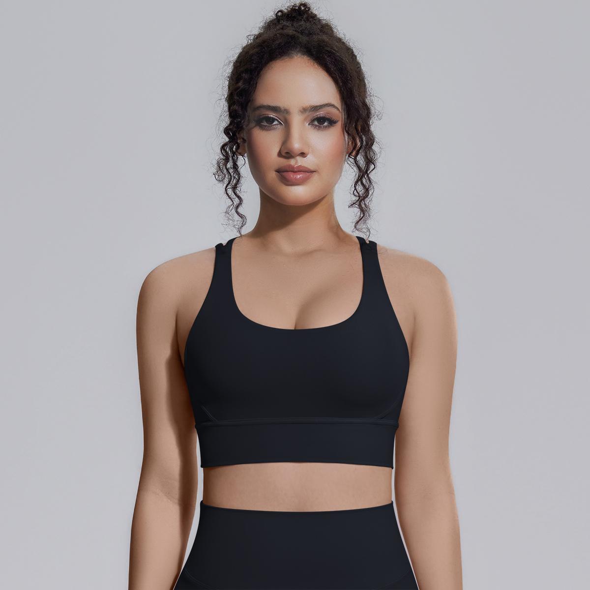 Summer Cross Straps Woman Yoga Bra Shock-absorbing Running Yoga Tank Top with Chest Pad Sexy Beautiful Back Gym Yoga Brassiere