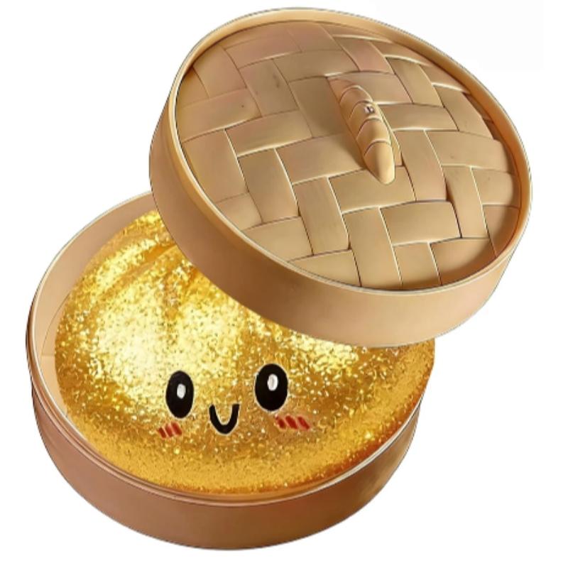 Crystal Slime Dumpling Squishies - Glitter Dumpling Stress Balls, Fidget Sensory Toy, Easter Basket Stuffers, Stocking Stuffers