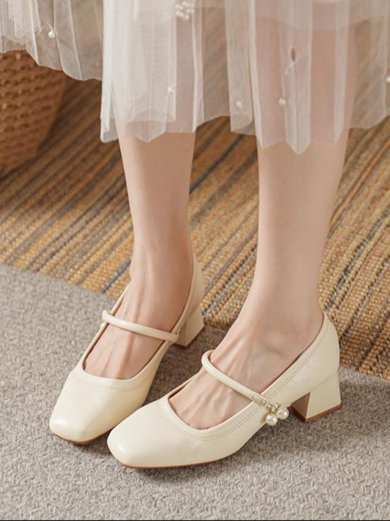 2026 French Style Women’s Comfortable Flat Shoes, Elegant Mary Jane Design with Low Heel and Rubber Sole for Work & Casual Outings, Soft and Lightweight for All-Day Wear