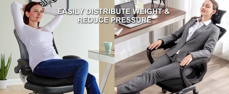 SZHLUX Donut Pillow Seat Cushion Memory Foam for Office Chair Car Seat Relieves Back Sciatica Pain Tailbone Pain Ergonomic Mesh Design Ideal for Long Sitting High-Quality Memory Foam Hollow Suspension Design