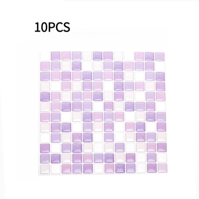 Crystal Resin 3D Mosaic Tiles Self-Adhesive Wall Stickers, Heat-Resistant Peel-And-Stick Wallpaper for Living Room Kitchen Bathroom Home Decor