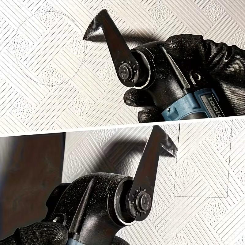 3 Piece Oscillating Multi-Tool Blades with Quick Release, Stainless Steel Teeth, Compatible with Most Cordless Drills and Oscillating Tools, Suitable for Drywall, Metal, Wood, and Construction Projects