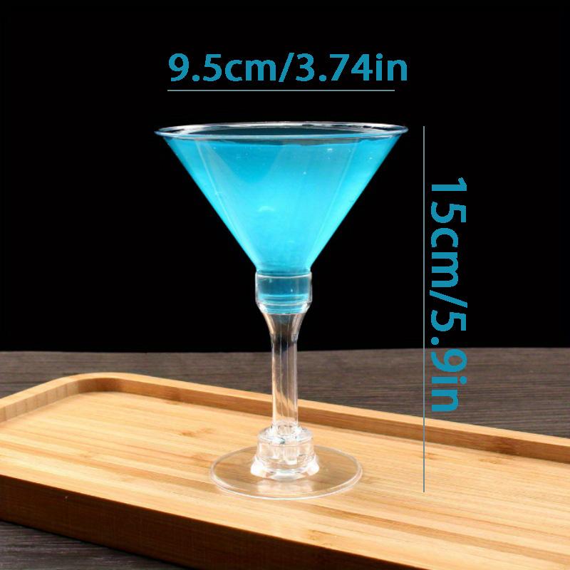 5 Ounce Plastic Martini Glass, Reusable Cocktail Cup for Champagne and Desserts, Perfect for Parties, Weddings, Birthdays, Home Gatherings
