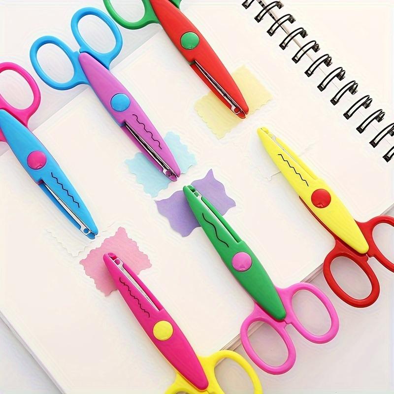 Colorful Scissors Set, 6 Counts/set DIY Scrapbooking Scissors, Student Interesting Trimming Scissors for School Supplies, Cutting Supplies, Gift for Kids
