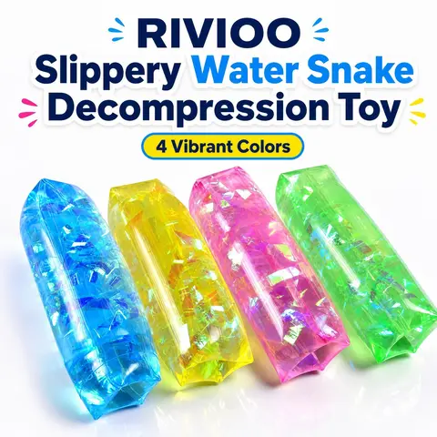 RIVIOO Large Clear Slip Grip Trick Ball, Transparent Vent Squeeze Fidget Squishy Toy, Fun Hand Skill Trick Accessory, Soft Tactile Stress Relief Toy, Portable Desktop Decor, ASMR Satisfying Indoor Leisure Novelty Toy for Fidget Collectors & Stress Managem