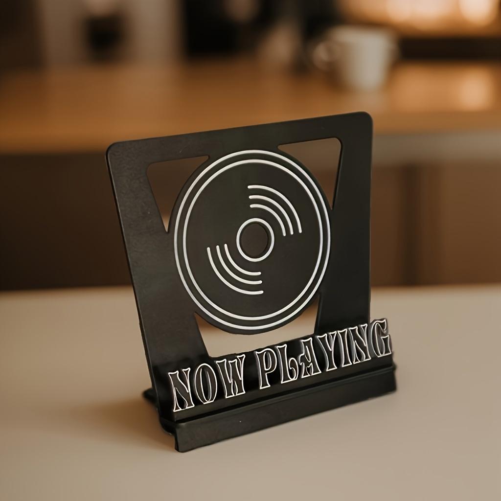 Wooden Vinyl Record Rack, Cool Design Holds 5-7 Covers, Display Lps CD DVD, Ideal Gift, Stylish Storage Solution, Display Riser