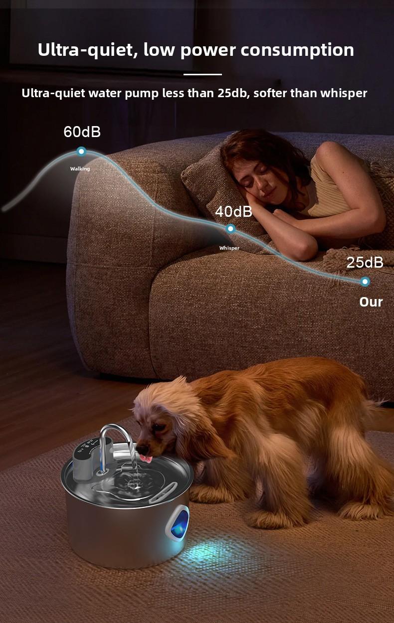 Filter cartridges and filter cotton suitable for pet stainless steel automatic water dispensers​​​。 3.2L Automati Water Dispenser