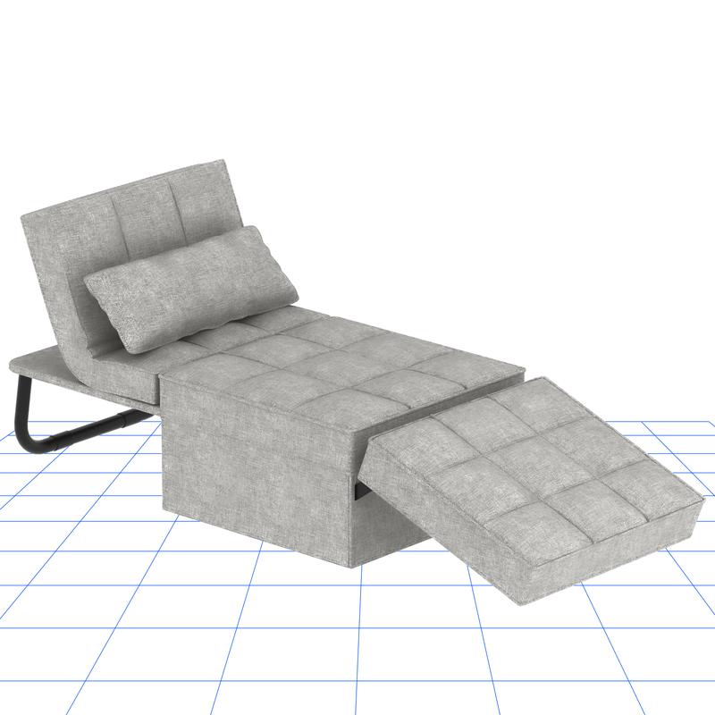 【TikTokShopfalldealsforyou】FlexiSpot Convertible Sleeper Chair Sofa Bed, 75 inches, with 5-Level Adjustable Backrest, Folding Ottoman Bed Sofa for Living Room, Apartment, Office - Grey