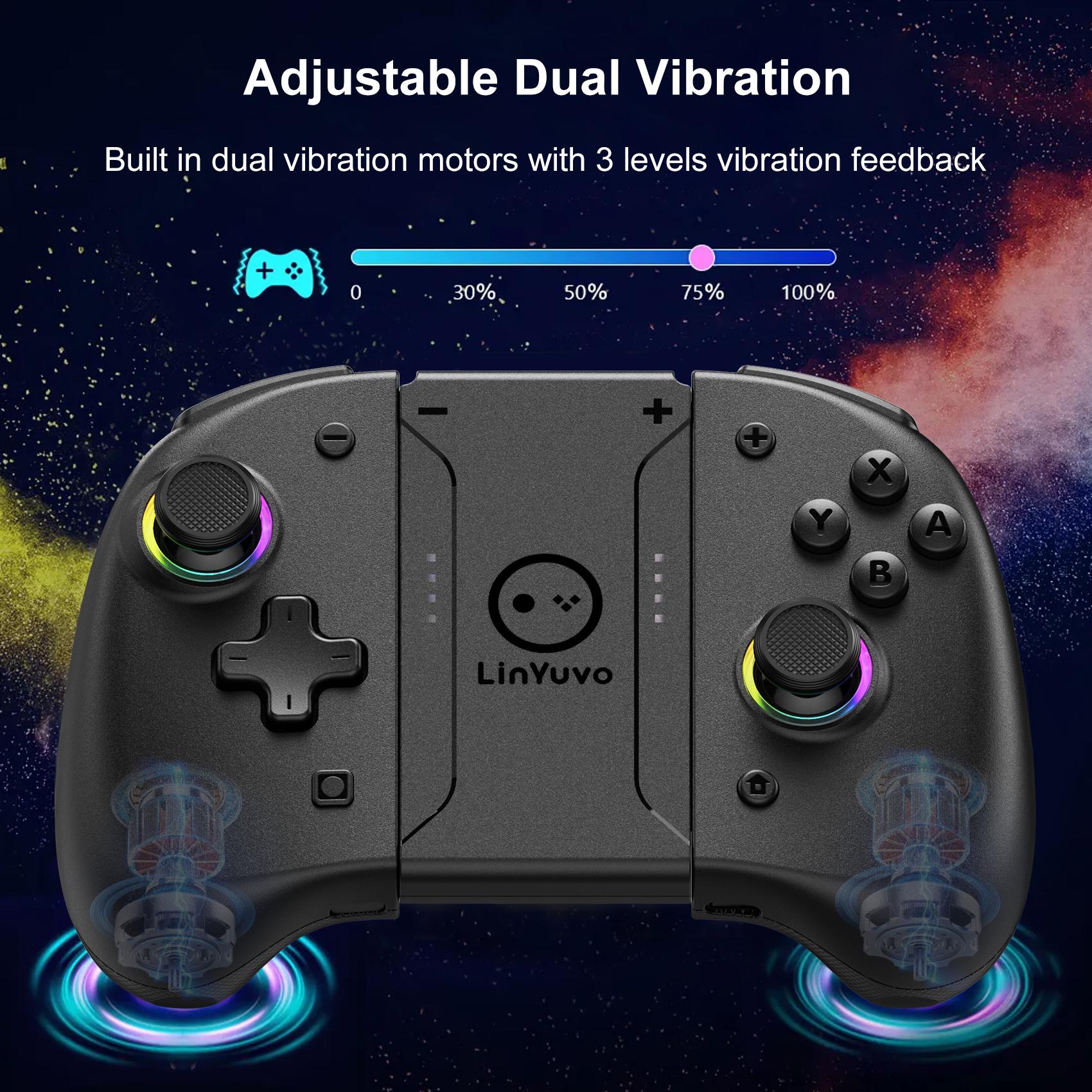 Wireless Bluetooth Controller For Nintendo Switch & OLED & Lite Gamepad Control Game Pad Command Mando Accessories Gaming Hall effect joystick RGB light macro six axis motion Kit