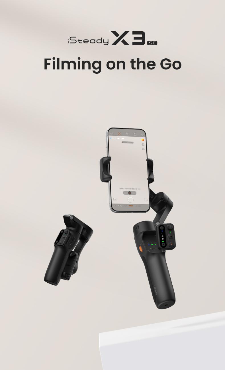 hohem iSteady X3 SE Gimbal Stabilizer for iPhone, Smartphone Foldable Gimbal with Detachable Remote Control, Portable Foldable 3-Axis Phone Gimbal for Android & iPhone17 series, Ideal for Travel Vlogging hohem iSteady X3 SE Gimbal Stabilizer for iPhone, Smartphone Foldable Gimbal with Detachable Remote Control, Portable Foldable 3-Axis Phone Gimbal for Android & iPhone17 series, Ideal for Travel Vlogging