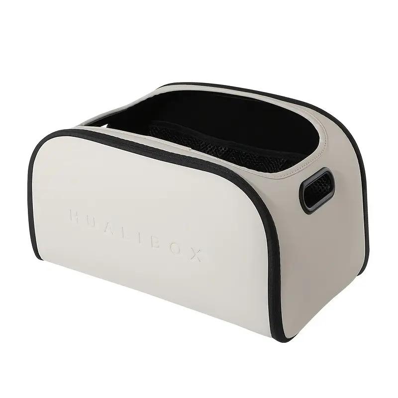 Luxury Leather Car Storage Box, Front Passenger Large Opening, Trunk Large Capacity Organizer, Multi-Functional Car Storage, Fits Various Models