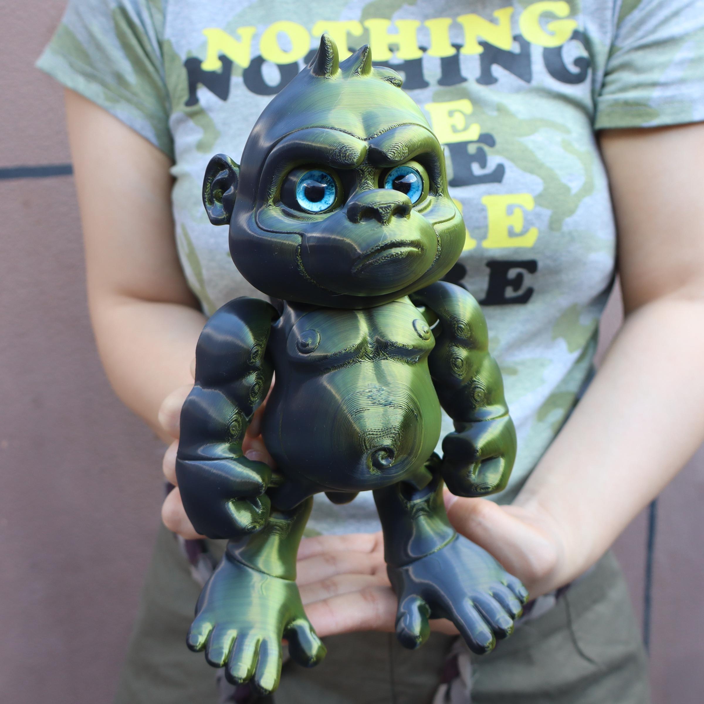 3D Printed Angry Gorilla, Articulated Monkey Figurine, Two Sizes Available, Perfect Party Gift, Christmas & Halloween Decoration, Garden Decor