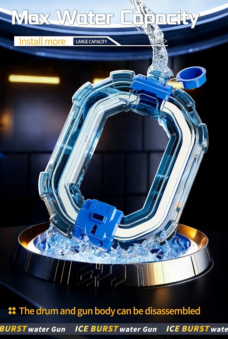 Electric Water Gun with LED Light, Automatic Squirter, Dazzling Outdoor Playtoy for Boys & Girls, Ideal Summer Accessory