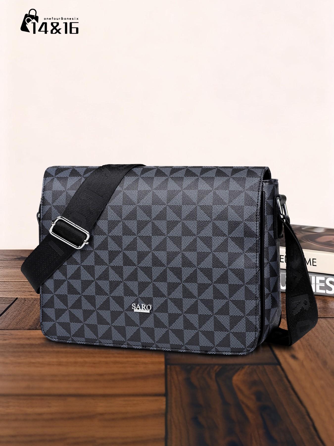 Men's Messenger Bag, Crossbody Shoulder Bag, Side Pocket Pouch, Multifunctional Commuter Casual Bag, Trendy Fashion Gift for Men