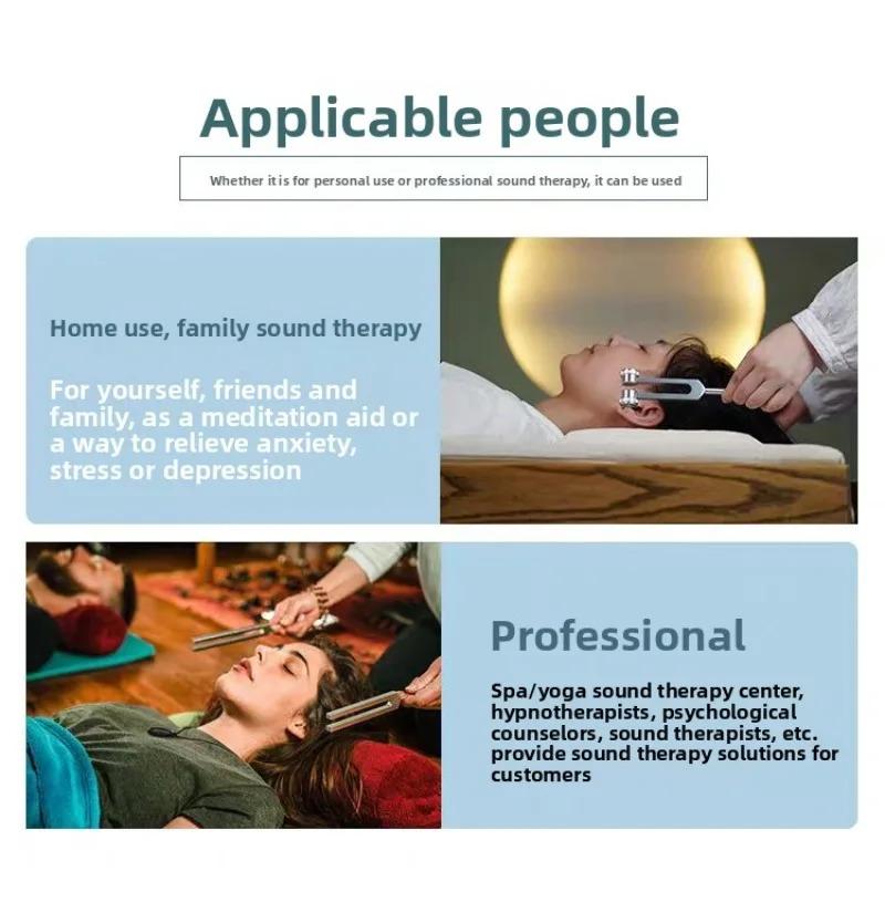 128/512Hz Therapeutic Tuning Fork Set Chakra for Sound Therapy Yoga Meditation Accessories Ear Cleaning Tools Ear Shaking Ear Cleaning Fork