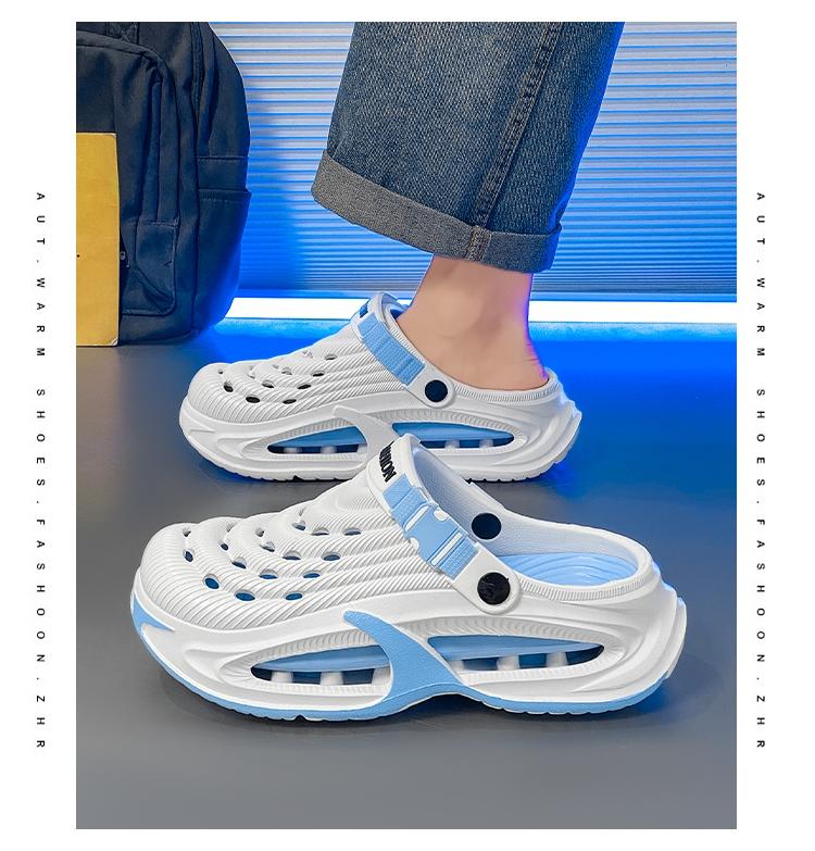 3 Color Functional Hole Slippers, Thick Sole Breathable One-Step, Fashion Woven Strap, Unisex Outdoor Casual Cool Sandals