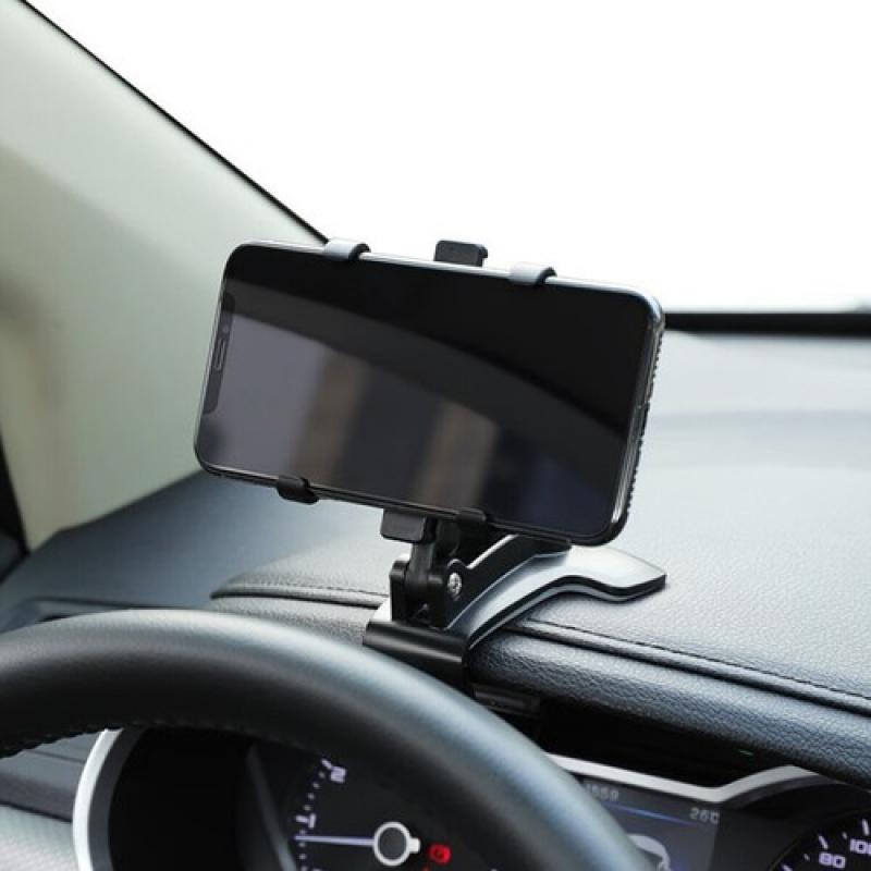 Car Phone Holder, Car Phone Stand, Cell Phone Mount, with 360° Rotation, Adjustable Dashboard Mount, Suction Cup Installation, Ergonomic Design for Hands Free GPS Navigation Compatible with All Vehicles, Sleek Glossy Finish, Sturdy Build