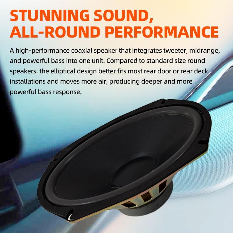 1PC/2PCS 6x9 Inch 600W Full-Range Car Speakers 4Ohm 60W RMS 93dB SPL for Cars Trucks Buses Audio Coaxial Speaker Subwoofer