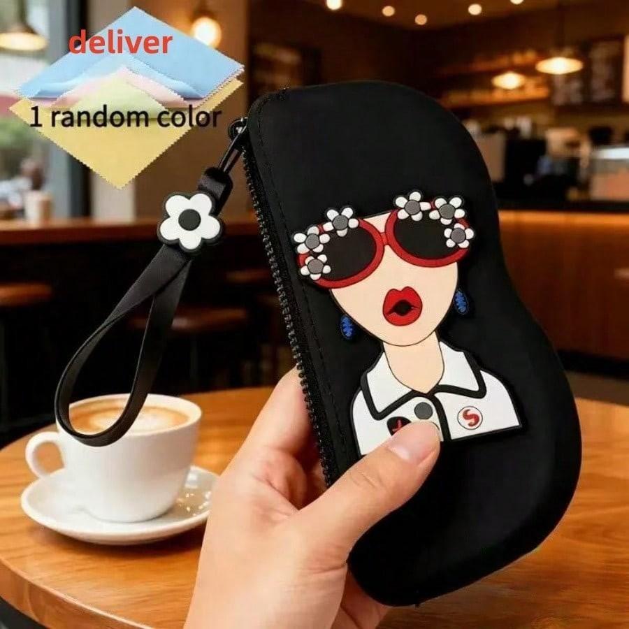 Silicone Anti-Drop Sunglasses Case, Portable Eyewear Storage Bag, Sun Glasses Organizer, Silicone Lens Protector, Travel-Friendly Design