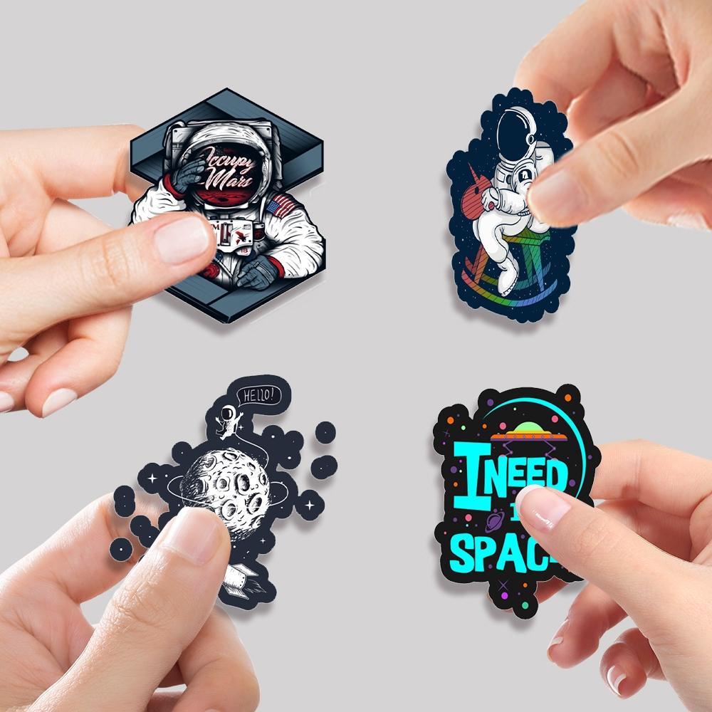 50PCS Astronaut Aesthetic Vinyl Stickers Pack for Laptop Water Bottle Phone Case Skateboard Journal Scrapbook DIY Decoration