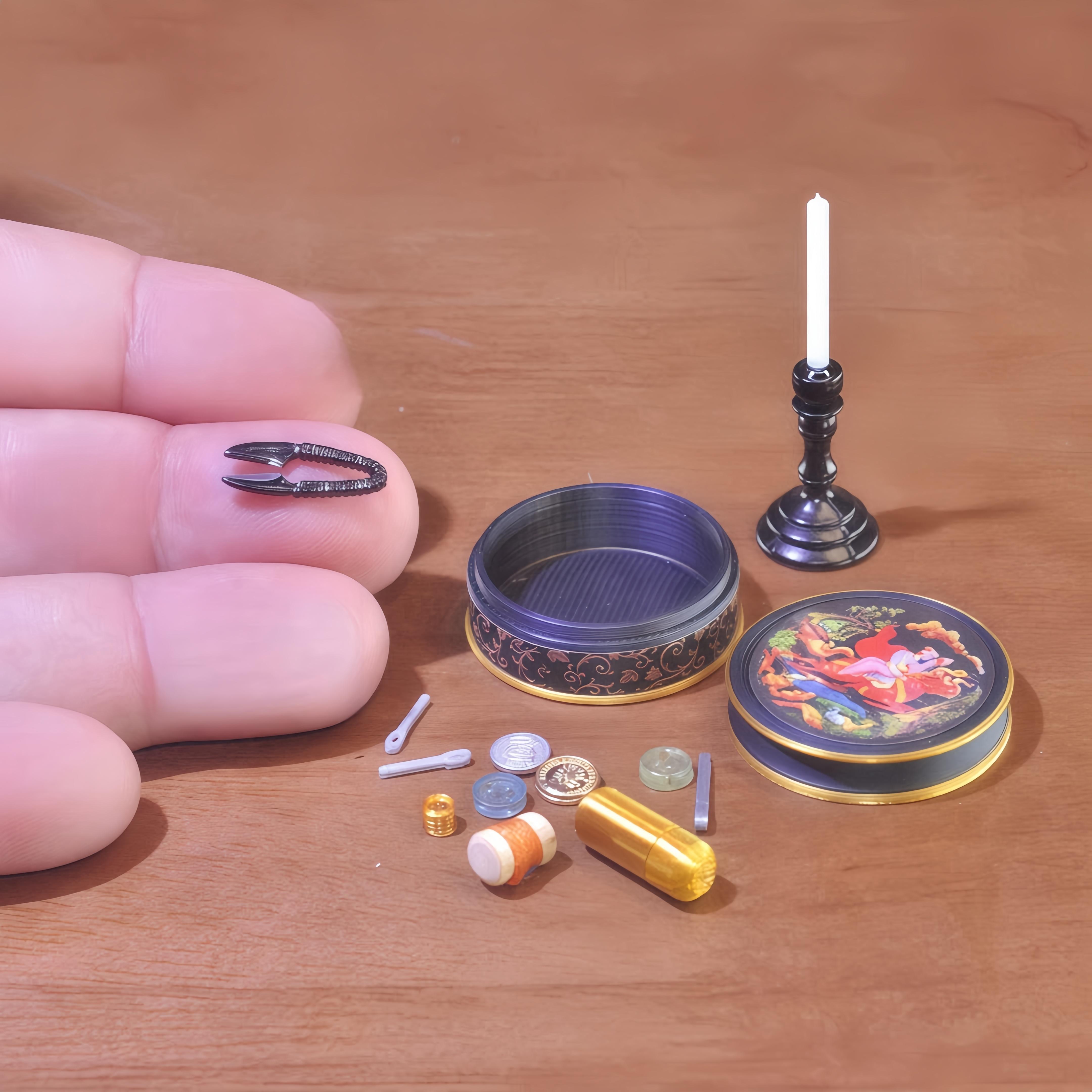 sets of retro mini sewing kits in a 1:6 scale and the Candlestick Collector's Edition modular dollhouse decorations (including decorations and accessories)